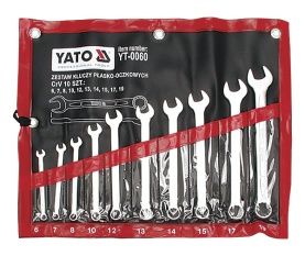 YATO KLUCZE PŁASKO-OCZKOWE 10 elem. 6-19mm. ETUI   0060