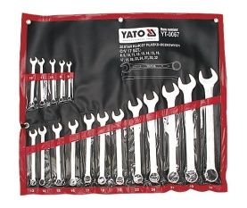 YATO KLUCZE PŁASKO-OCZKOWE 17 elem. 8-32mm. ETUI   0067