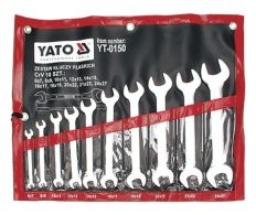 YATO KLUCZE PŁASKIE 10 elem. 6-27mm. ETUI   0150