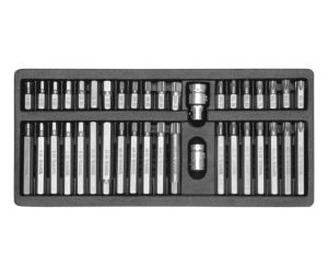 YATO KOŃCÓWKI HEX / TORX / SPLINE KOMPLET 40 elem.  0400