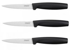 FISKARS ZESTAW 3 NOŻY DO OBIERANIA BLACK  FUNCTIONAL FORM