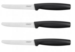 FISKARS ZESTAW 3 NOŻY ZĄBKOWANYCH BLACK FF
