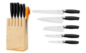 FISKARS ZESTAW 5 NOŻY W BLOKU FF+