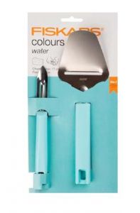 FISKARS ZESTAW WATER - 2szt. OBIERACZKA DO WARZYW + SKRAWAK DO SERA