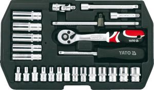 YATO ZESTAW KLUCZY  1/4\  25 elem.  1446