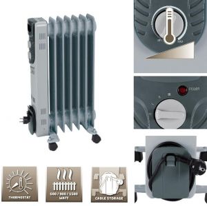 EINHELL GRZEJNIK OLEJOWY / OLEJAK MR 715/1 7-ŻEBER 600/900/1500W TERMOSTAT