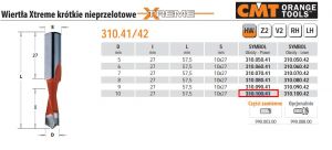 CMT WIERTŁO NP HW D=1 I=27 L=57,5 S=10 x 27 KRÓTKIE, NIEPRZELOTOWE, XTREME.