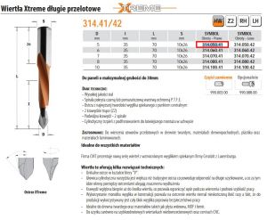 CMT WIERTŁO P HW D=5 I=35 L=70 S=10x26RH DŁUGIE, PRZELOTOWE, XTREME.