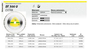 KLINGSPOR TARCZA DIAMENTOWA SEGMENTOWA 350 x 2,8 x 25,4mm DT300U UNIWERSALNA