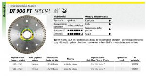 KLINGSPOR TARCZA DIAMENTOWA TURBO 125 x 1,4 x 22,2mm SPEZIAL DT900FT, GRANIT,KAMIONKA