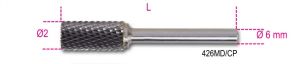 BETA PILNIK OBROTOWY Z WĘGLIKA SPIEKANEGO, WALCOWY  8 x 19 mm, TRZPIEŃ6mm 426MD/CP8