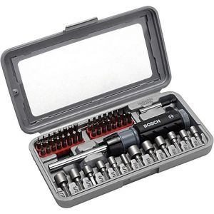 BOSCH ZESTAW BITÓW Z WKRĘTAKIEM - 46 CZĘŚCI