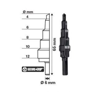 MILWAUKEE WIERTŁO STOPNIOWE  4-12mm (5 - STOPNI)