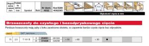 MILWAUKEE BRZESZCZOT 75mm T101B 5szt. DREWNO