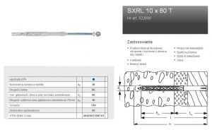 FISCHER KOŁEK ROZPOROWY SXRL 10 x 80 T40 50szt