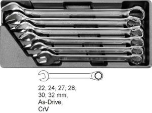 YATO WKŁADKA DO SZUFLADY KLUCZE PŁASKO-OCZKOWE 6 elem. 22-32mm  5532