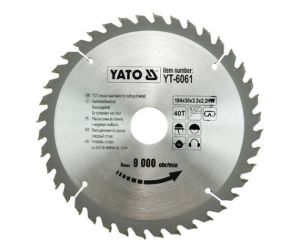 YATO PIŁA TARCZOWA WIDIOWA 184x30mm  40-ZĘBÓW 6061
