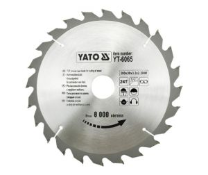 YATO PIŁA TARCZOWA WIDIOWA 200x30mm  24-ZĘBY  6065