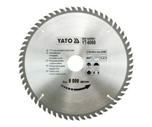 YATO PIŁA TARCZOWA WIDIOWA 210x30mm  60-ZĘBÓW 6068