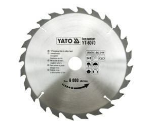 YATO PIŁA TARCZOWA WIDIOWA 250x30mm  24-ZĘBY 6070