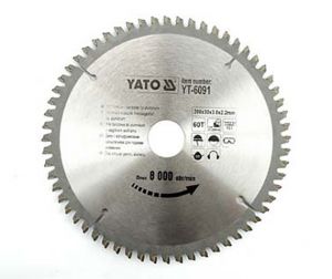 YATO PIŁA TARCZOWA DO ALUMINIUM 210x30mm 72-ZĘBY     6093