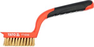 YATO SZCZOTKA DRUCIANA 5-RZĘDOWA 180mm, PLASTIKOWA RĄCZKĄ, DRUT MOSIĘŻNY  6346