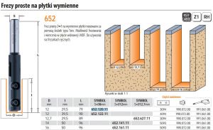 CMT FREZ DO DREWNA NA PŁYTKI WYMIENNE HM D=12 I=29,5 L=79 S=8 Z=1