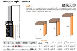 CMT FREZ  NA PŁYTKI WYMIENNE Z ŁOŻYSKIEM HM D=19 I=28,3 L=68,5 S=8