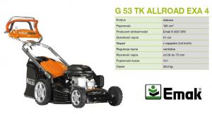 OLEO-MAC KOSIARKA SPALINOWA Z NAPĘDEM 6KM* 51cm EMAK K800 OHV  G 53 TKALLROAD 4 EXA