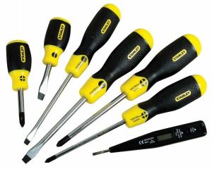 STANLEY ZESTAW WKRĘTAKÓW 6 elem. CUSHION GRIP + PRÓBNIK NAPIĘCIA