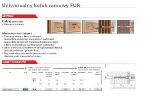 FISCHER KOŁEK ROZPOROWY FUR   8x 100 T/50, MOCOWANIE RAMOWE