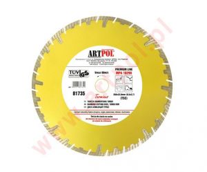 TARCZA DIAMENTOWA 350 x 32/25,4/22,2m TURBO SZYBKIE I GŁĘBOKIE CIĘCIE /AR
