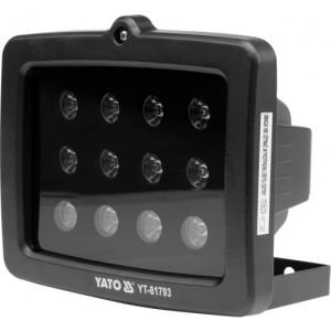 YATO REFLEKTOR 12W/12LED/1020LM CZUJNIK RUCHU 81793