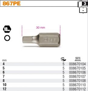 BETA KOŃCÓWKA WKRĘTAKOWA / IMBUSOWA TRZPIENIOWA SZEŚCIOKĄTNA 5x30mm 10mm