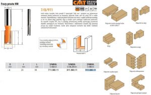 CMT FREZ PROSTY KRÓTKI HM D= 8 I=20 L=48 S=8