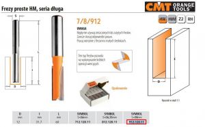 CMT FREZ PROSTY DŁUGI HM D=12 I=31,7 L=60 S=8