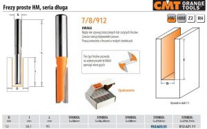 CMT FREZ  PROSTY DŁUGI HM D=12 I=38,1 L=95 S=12
