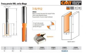 CMT FREZ PROSTY DŁUGI HM D=18 I=38,1 L=80 S=12