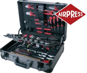 AIRPRESS KOMPLET NARZĘDZI 127 elem. WALIZKA ALUMINIOWA