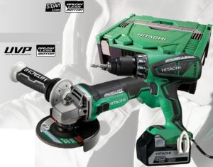 HITACHI ZESTAW 18V WKRĘTARKA DS18DBELWP + SZLIFIERKA KĄTOWA 125mm G18DBVLW5, 2 x 5,0Ah HIT-SYSTEM