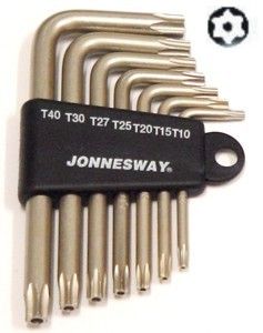 JONNESWAY KLUCZ TORX TYP \L\ KOMPLET  7cz. OTWÓR    H08MT07S