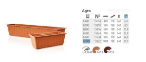 DONICZKA BALKONOWA AGRO 1000mm - TERAKOTA (R624)