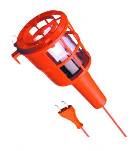 LAMPA WARSZTATOWA 60W/220V POMARAŃCZOWA PLASTIC 000614