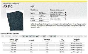 KLINGSPOR PAPIER ŚCIERNY WODNY  P 100  PS8C