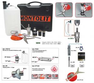 MONTOLIT ZESTAW KORON FORAFACILE M16 Z SERII FA 27/35/65mm, DO WIERCENIA NA MOKRO + AKCESORIA