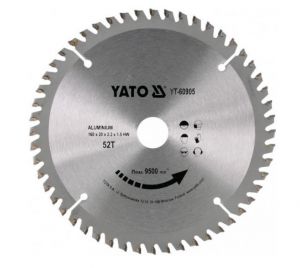 YATO PIŁA TARCZOWA DO ALUMINIUM 180 x 20mm 60-ZĘBÓW  60907