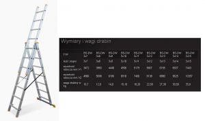 BAYERSYSTEM DRABINA ALUMINIOWA 3x14 STOPNI