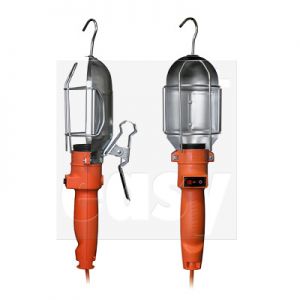 LAMPA WARSZTATOWA POMARAŃCZOWA MAGNES 220V  5m GUMA